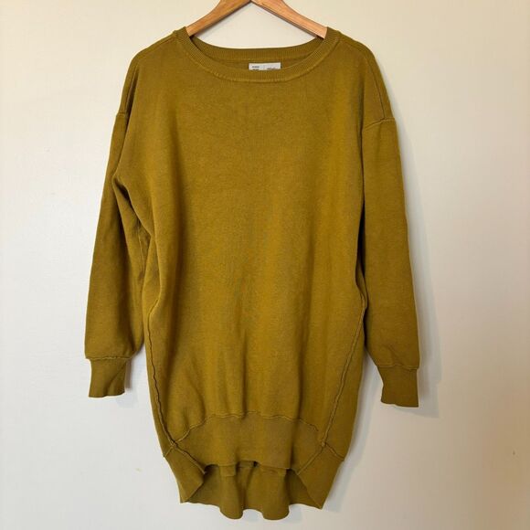 Anthropologie Freya Tunic Sweater Dress Womens M Saturday Sunday Mustard Yellow - Picture 1 of 16